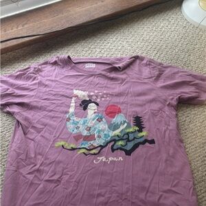Uniqlo Purple Tee with Japan Graphic